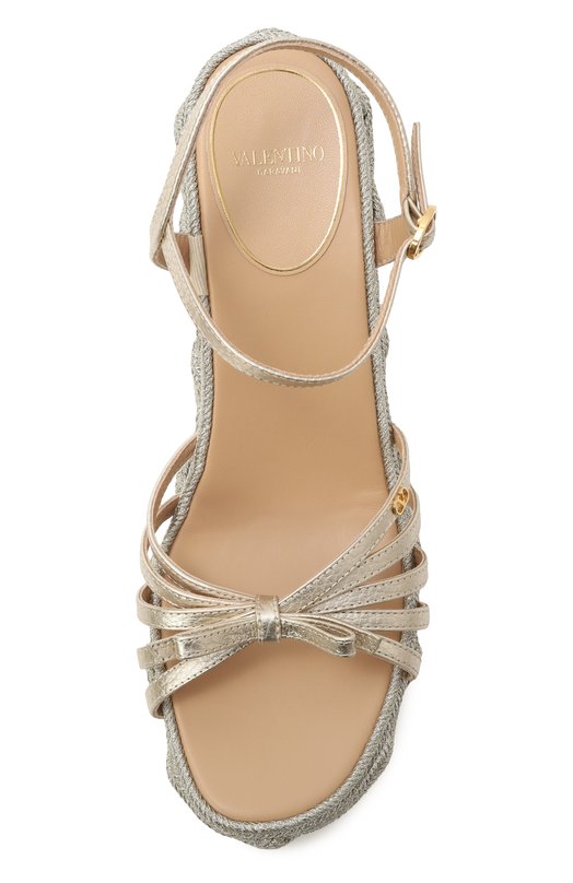 Кожаные босоножки VLogo Signature Valentino 6W0S0MH1/RPT Серебряный  6W0S0MH1/RPT Фото 6