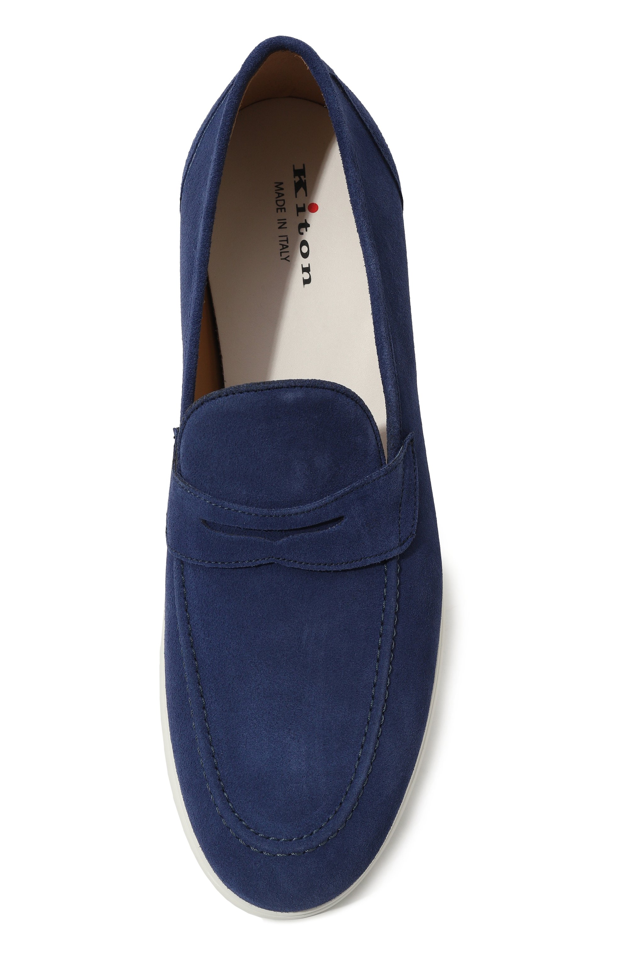 Замшевые пенни-лоферы KITON, арт. USSA075N00977, фото 6