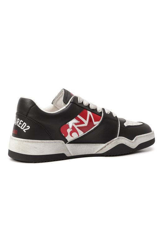 Кожаные кеды Spiker Dsquared2 SNM0428 Чёрный  SNM0428 Фото 5