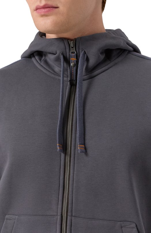 Хлопковая толстовка Parajumpers 25WMPMFLEY24 Серый  25WMPMFLEY24 Фото 5