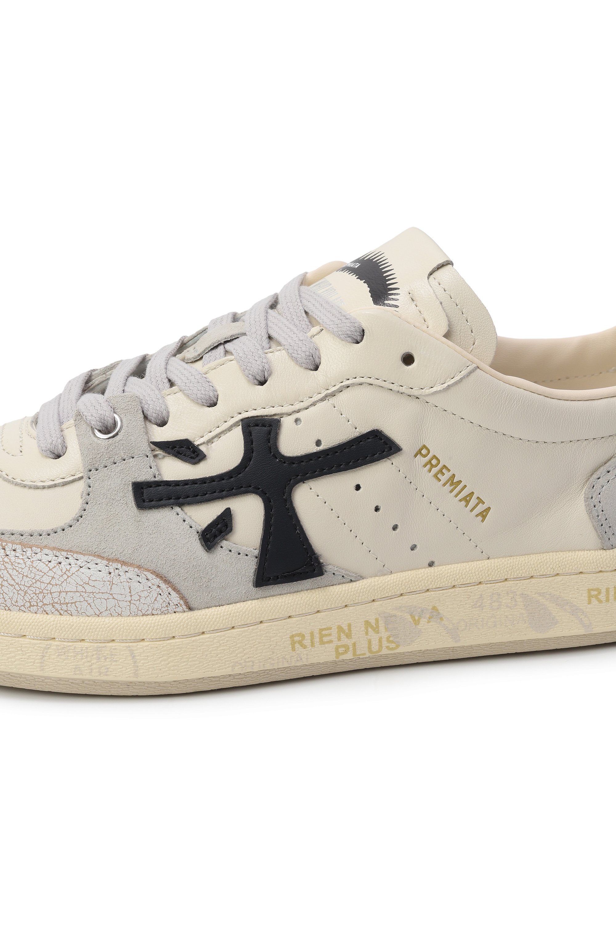 Комбинированные кеды bskt clay PREMIATA светло-серого цвета по цене 29400 руб., арт. BSKTCLAY/VAR 7262, фото 7 Комбинированные кеды bskt clay PREMIATA, арт. BSKTCLAY/VAR 7262, фото 7