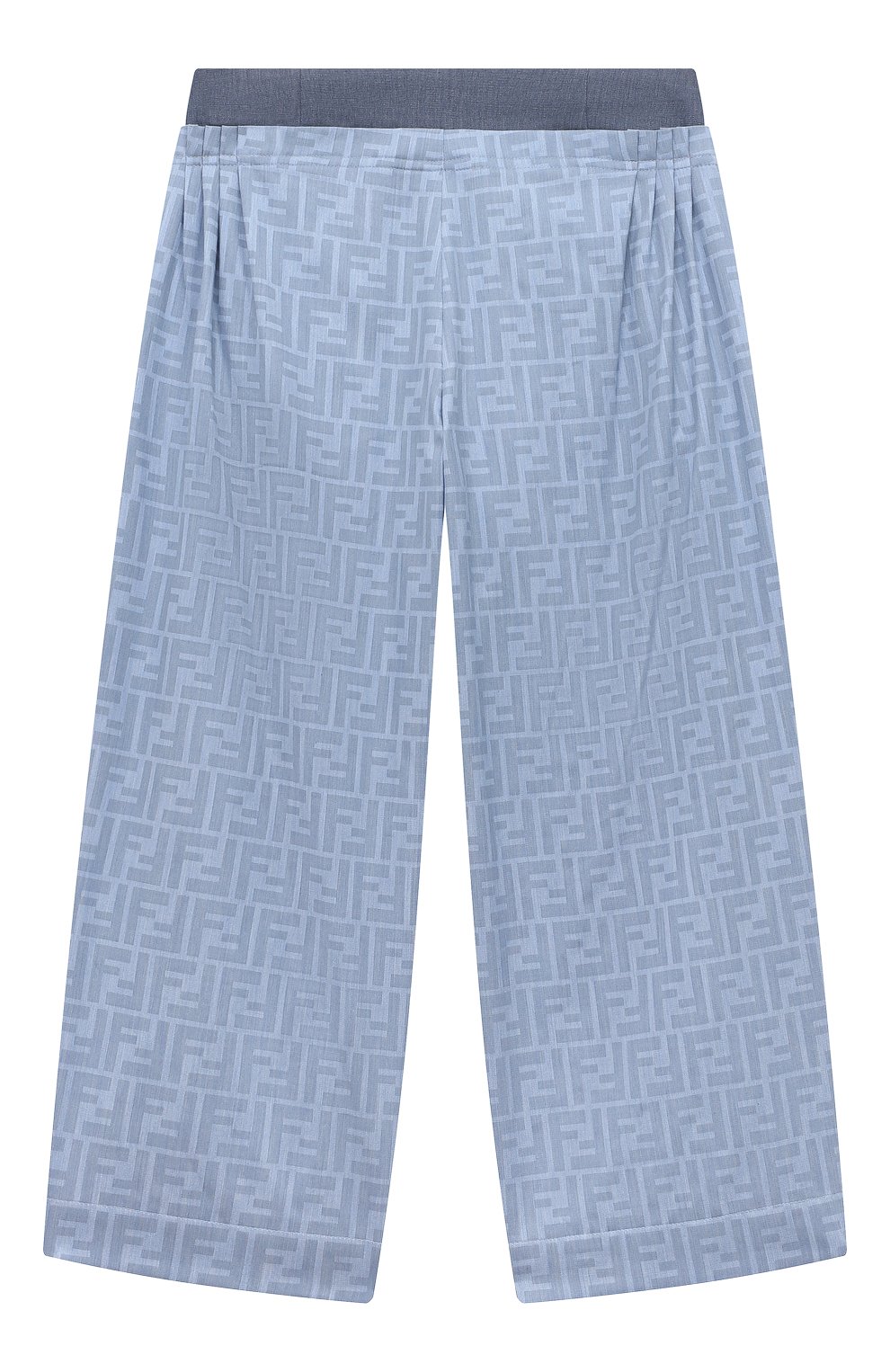 Хлопковые брюки FENDI голубого цвета по цене 49200 руб., арт. JFF306/AMIX/8A-12+, фото 2 Хлопковые брюки FENDI, арт. JFF306/AMIX/8A-12+, фото 2