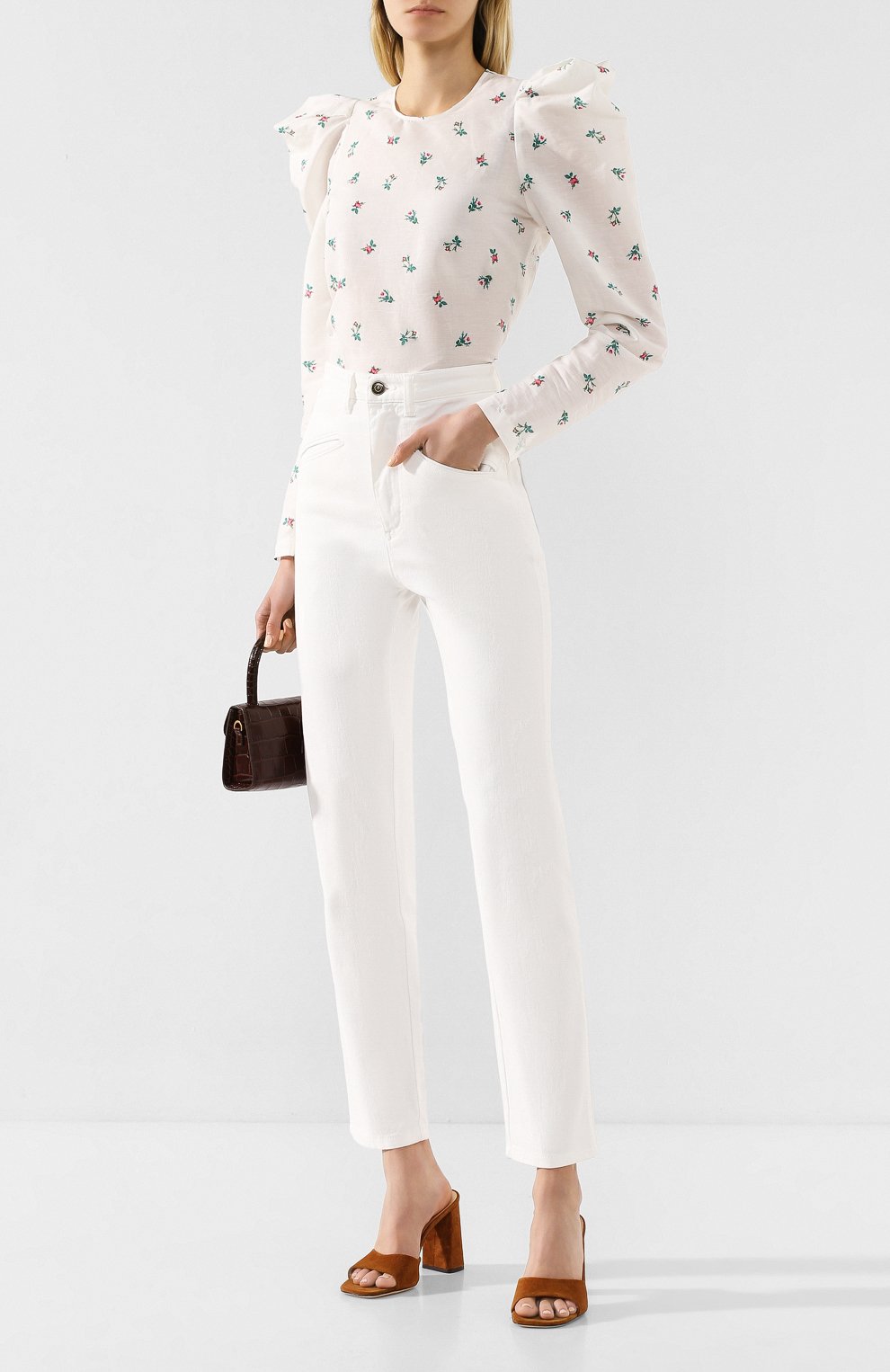 Блузка из смеси льна и хлопка PHILOSOPHY DI LORENZO SERAFINI, арт. A0203/751, фото 2