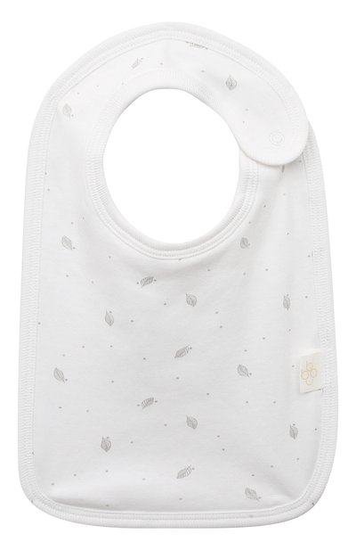 Хлопковый нагрудник BABYBU белого цвета по цене 1420 руб., арт. PE1009ES, фото 1 Хлопковый нагрудник BABYBU, арт. PE1009ES, фото 1