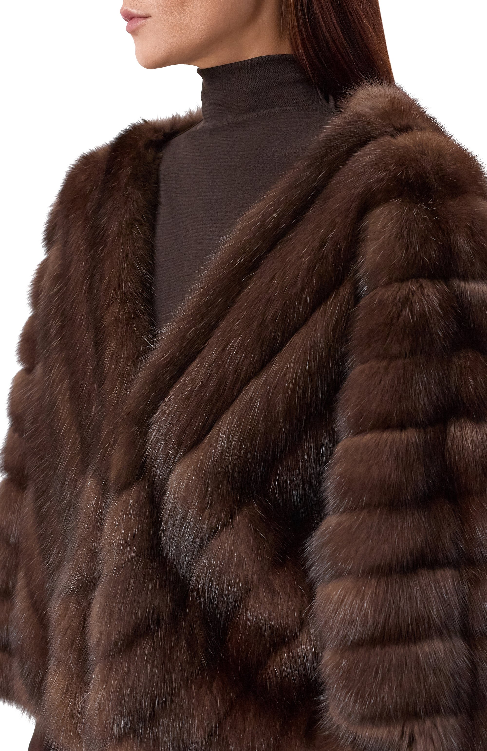 Пелерина из соболя VICTORIA KUSENKOVA коричневого цвета по цене 3498000 руб., арт. 553500003682, фото 5 Пелерина из соболя VICTORIA KUSENKOVA, арт. 553500003682, фото 5
