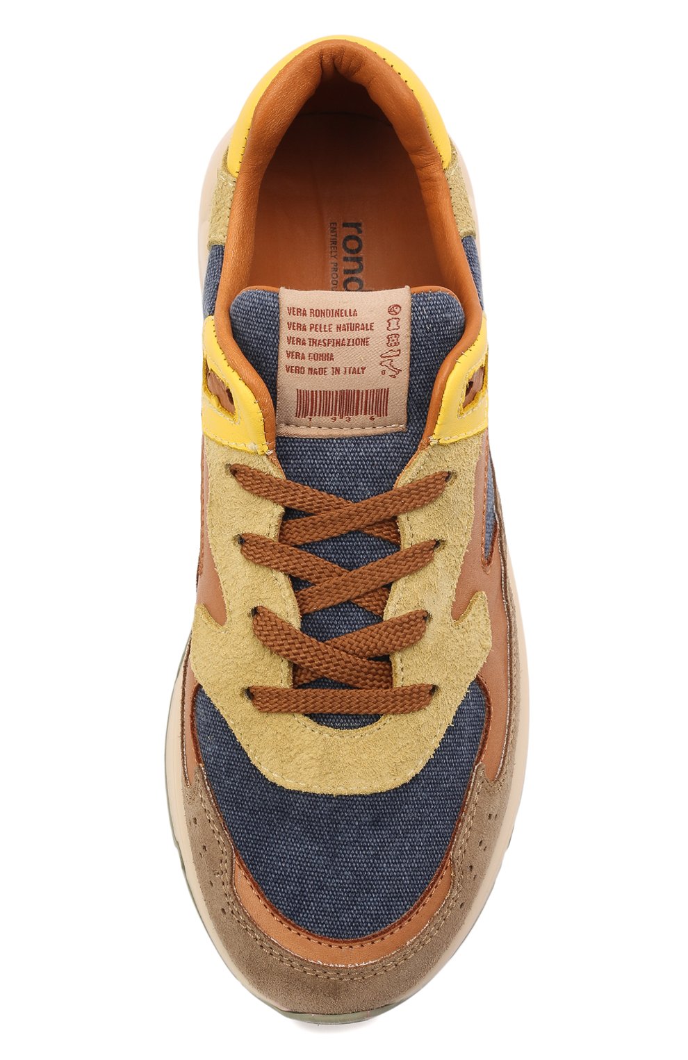 Кожаные кроссовки RONDINELLA коричневого цвета по цене 19500 руб., арт. 11712AF/6298/34-36, фото 4 Кожаные кроссовки RONDINELLA, арт. 11712AF/6298/34-36, фото 4