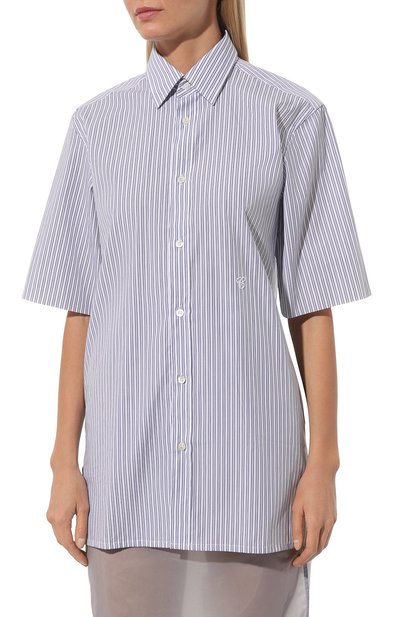 Хлопковая рубашка MAISON MARGIELA голубого цвета по цене 61550 руб., арт. S50DR0007/S78571, фото 3 Хлопковая рубашка MAISON MARGIELA, арт. S50DR0007/S78571, фото 3
