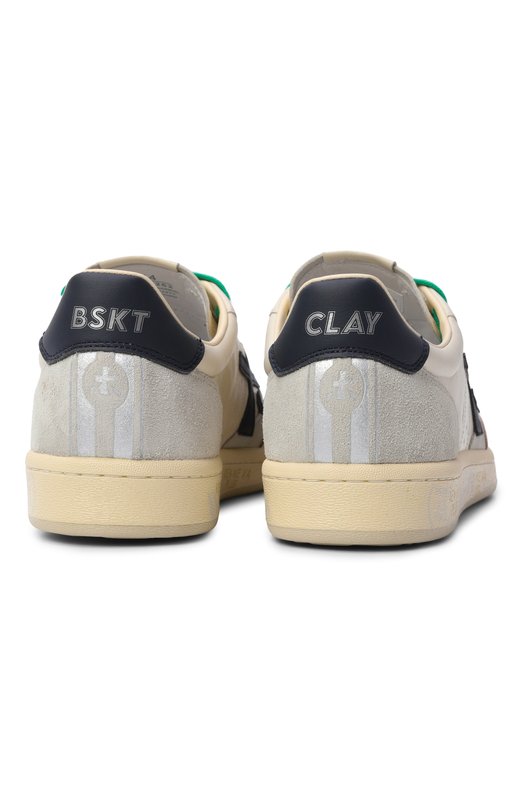 Кожаные кеды Bskt Clay Premiata BSKTCLAY/VAR 7262 Кремовый  BSKTCLAY/VAR 7262 Фото 6