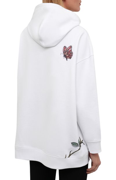Хлопковое худи VALENTINO белого цвета по цене 212000 руб., арт. WB3MF10D6L1, фото 4 Хлопковое худи VALENTINO, арт. WB3MF10D6L1, фото 4
