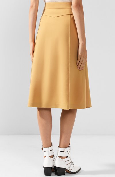 Однотонная юбка-миди из шерсти CHLOÉ, арт. CHC18AJU25062, фото 4