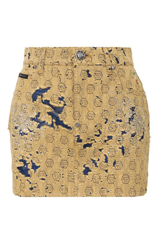 Джинсовая юбка Philipp Plein SAFC WDV0242 PDE004N Бежевый SAFC WDV0242 PDE004N