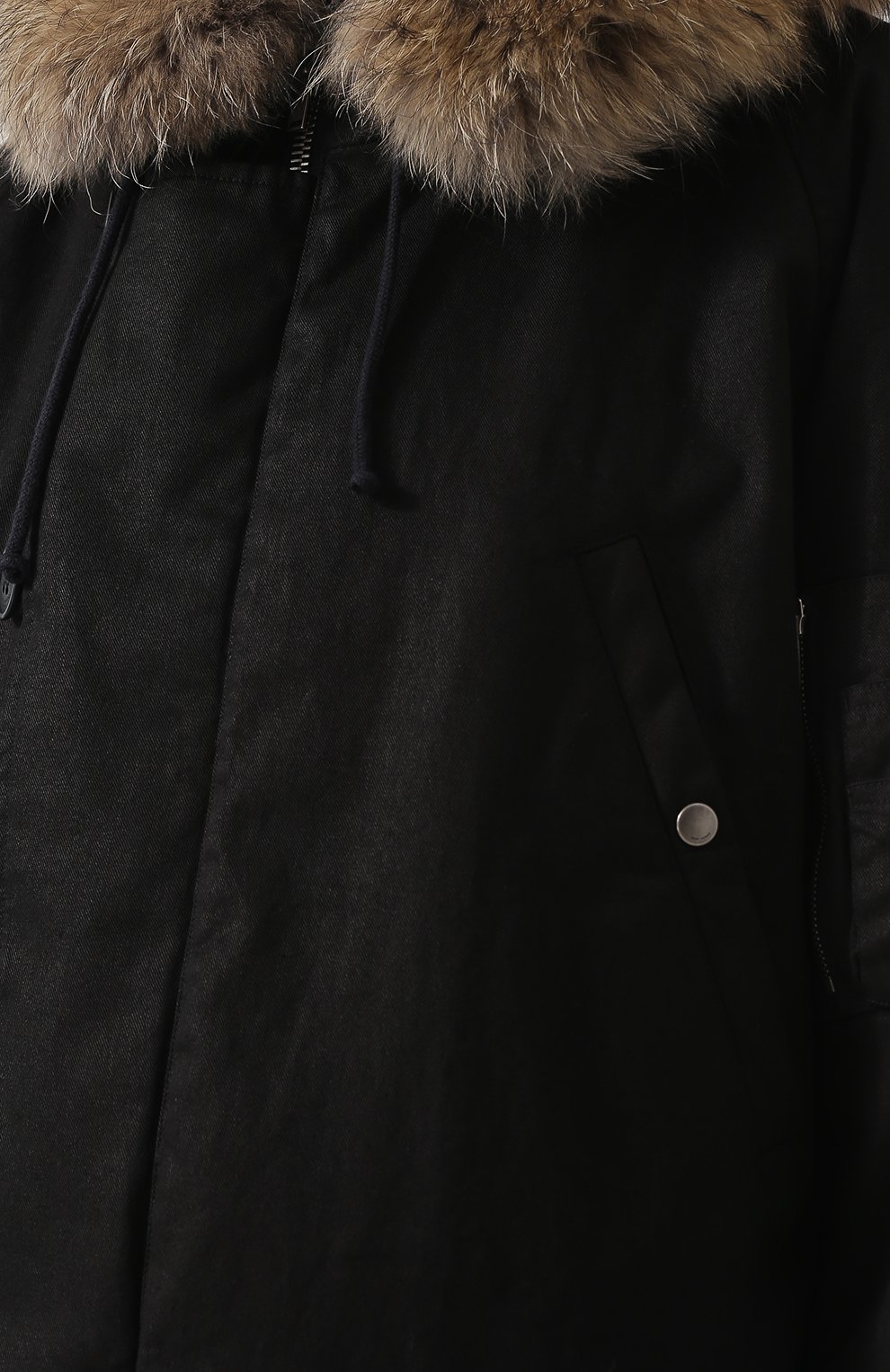 Хлопковая парка на меховой подкладке SAINT LAURENT, арт. 541961/Y681T, фото 5