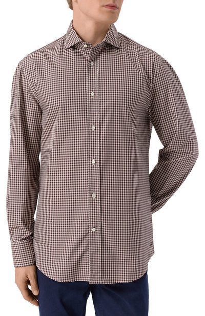 Хлопковая рубашка BRUNELLO CUCINELLI, арт. MY6471718, фото 3