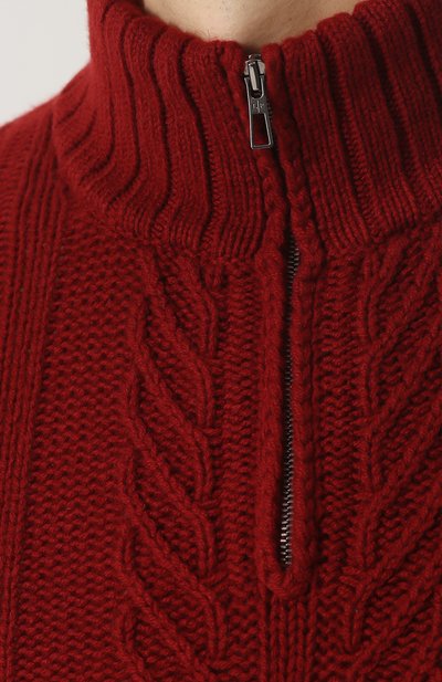 Кашемировый свитер ф актурной вязки с воротником на молнии LORO PIANA, арт. FAG4442, фото 5