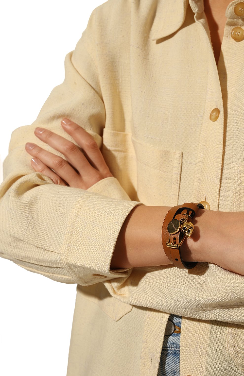 Кожаный браслет ALEXANDER MCQUEEN, арт. 630990/1WY0T, фото 2