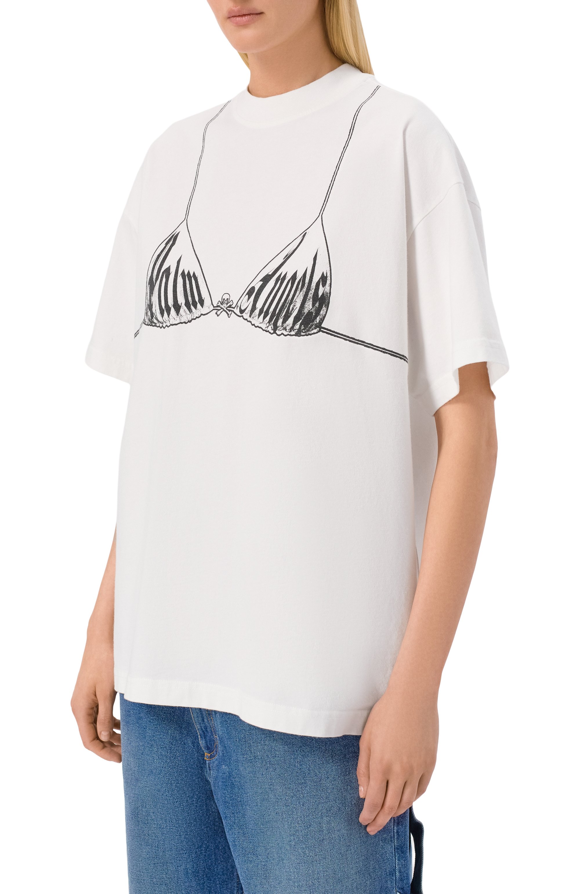 Хлопковая футболка PALM ANGELS, арт. PWAA07BS26JER003, фо то 3