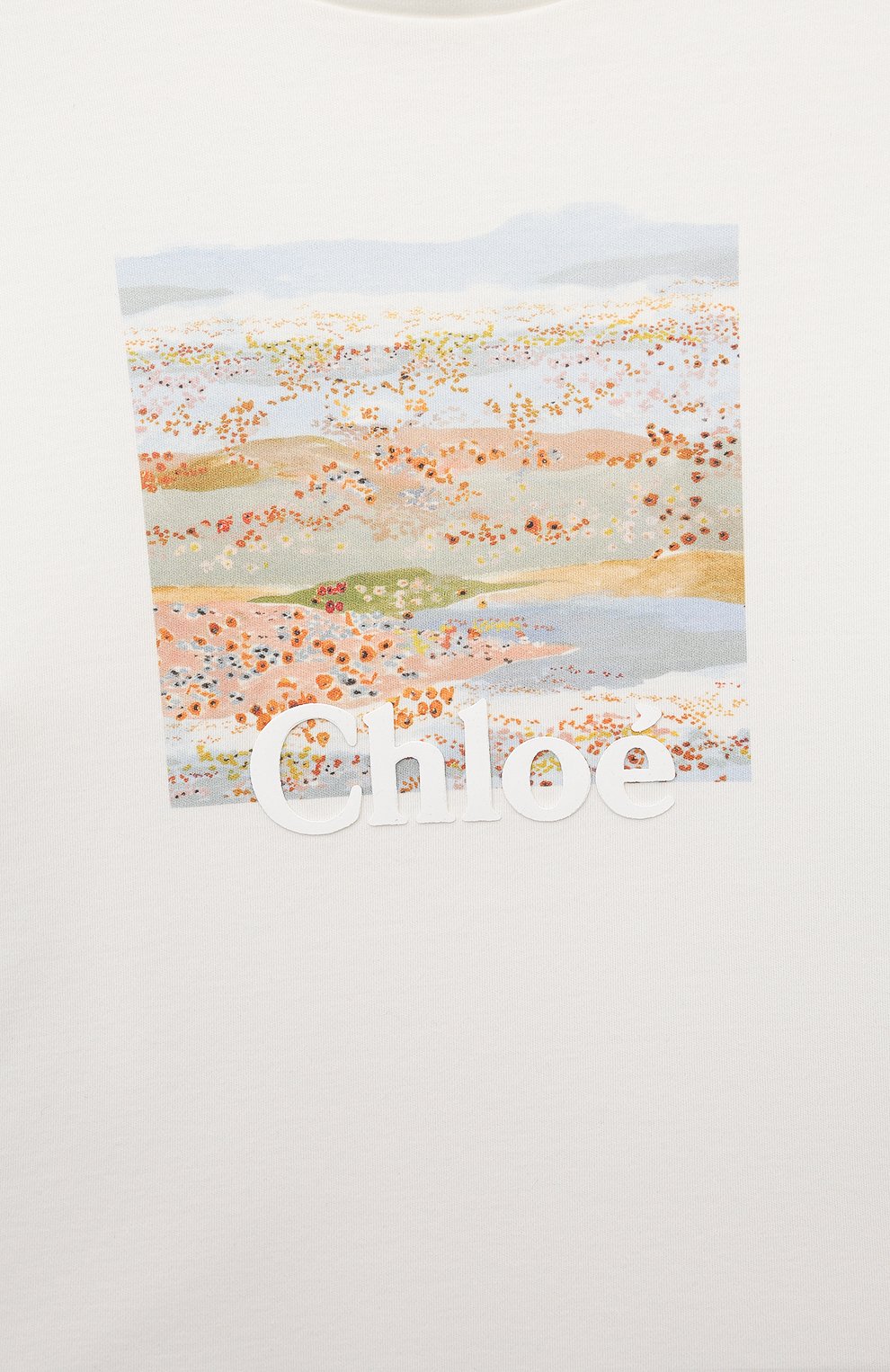 Хлопковая футболка CHLOÉ, арт. C15E27/2A-5A, фото 3