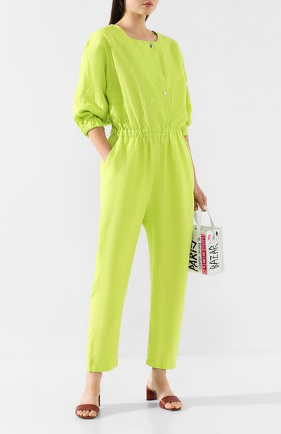 Льняной комбинезон RACHEL COMEY зеленого цвета по цене 39250 руб., арт. 193W-455-T1083 HEAVY LINEN, фото 2 Льняной комбинезон RACHEL COMEY, арт. 193W-455-T1083 HEAVY LINEN, фото 2