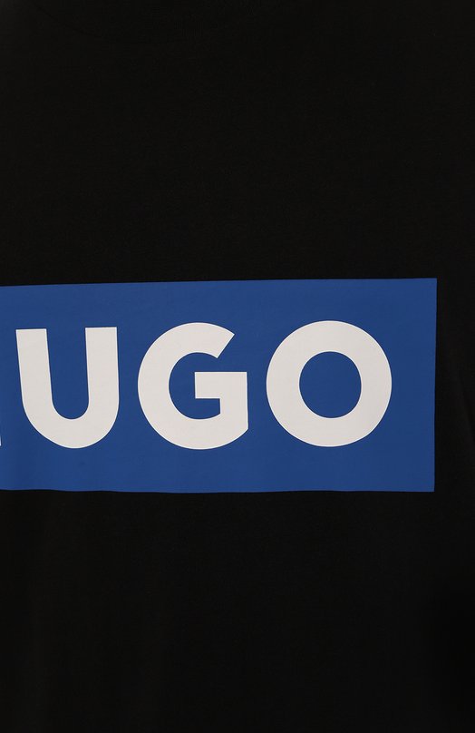 

Хлопковая футболка HUGO Blue, Чёрный