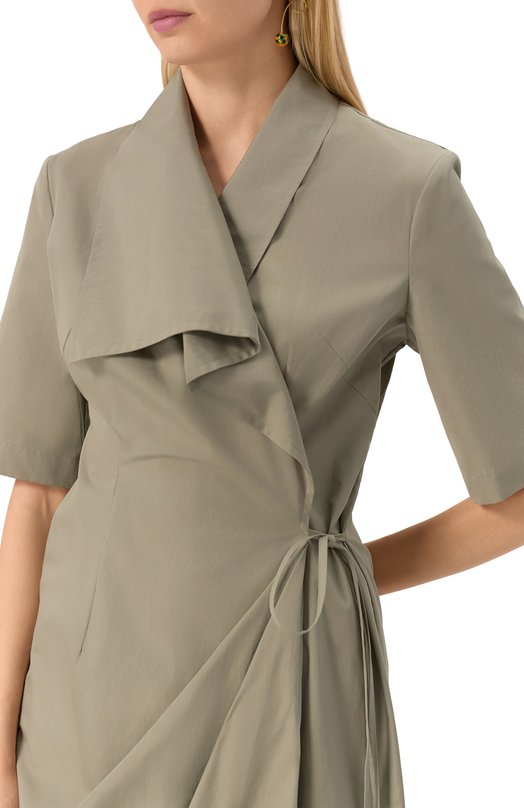 Хлопковое платье Dries Van Noten 251-011033-1374 Серый  251-011033-1374 Фото 5