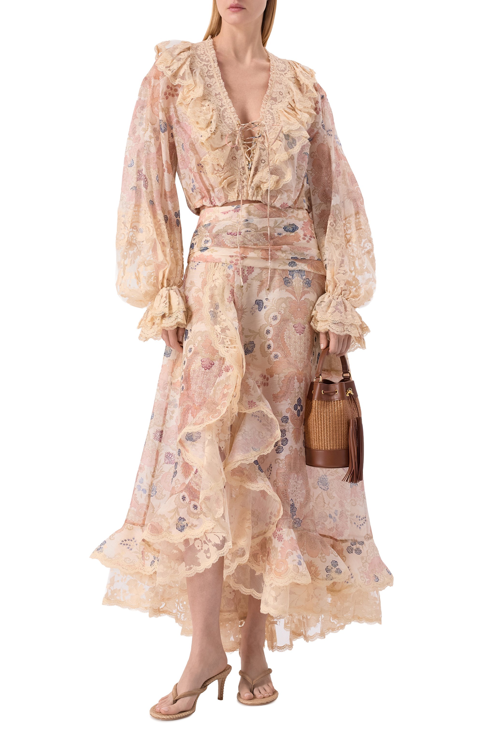 Блузка изо льна и шелка ZIMMERMANN, арт. 7117TC261, фото 2