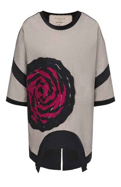 Женская футболка из хлопка и льна MIDGARD PARIS, арт. TT33LN-OS-BJ