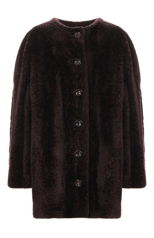 Дубленка из овчины manzoni24 25M1594-S23NL8D/48 Коричневый 25M1594-S23NL8D/48
