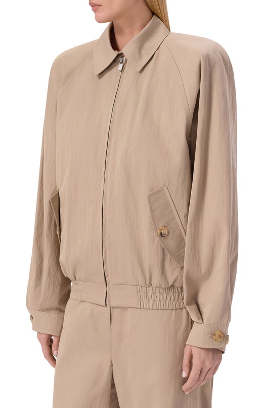 Хлопковый бомбер Magda Butrym 223426 Бежевый  223426 Фото 3