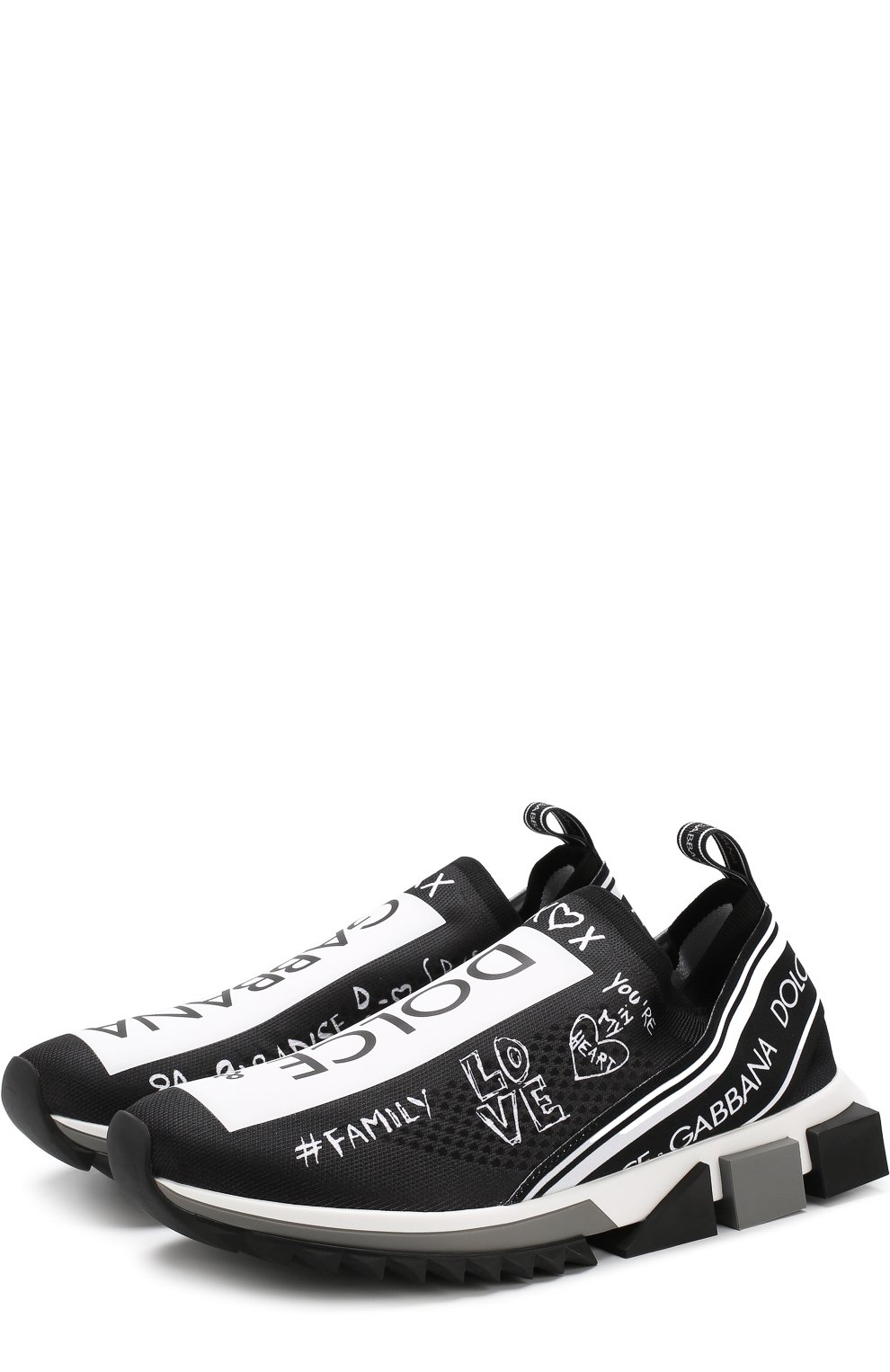 Текстильные кроссовки sorrento с логотипом бренда DOLCE & GABBANA черного цвета по цене 83750 руб., арт. CS1595/AV005, фото 1 Текстильные кроссовки sorrento с логотипом бренда DOLCE & GABBANA, арт. CS1595/AV005, фото 1