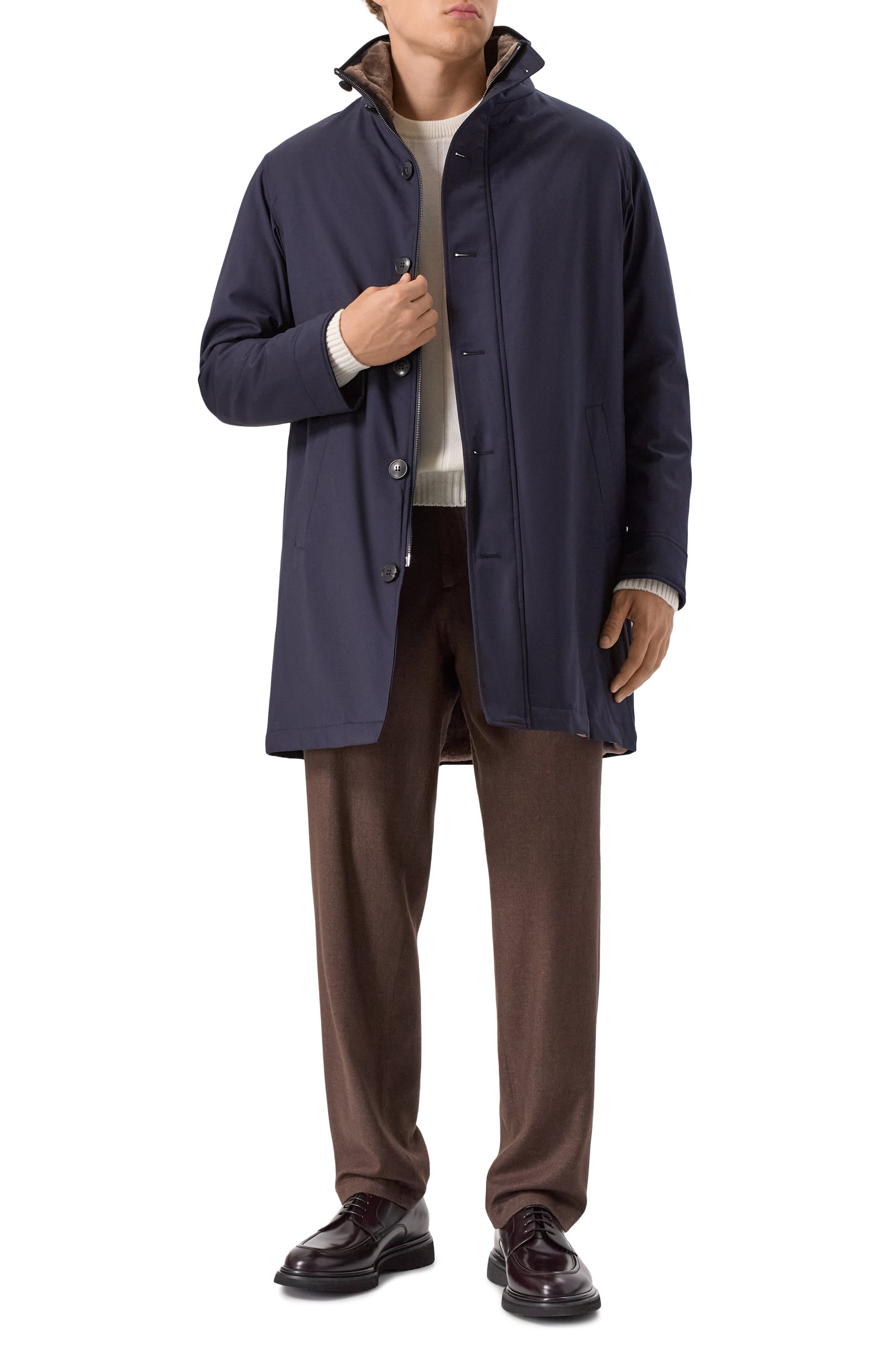 Шерстяная куртка с подкладкой из овчины ANDREA CAMPAGNA, арт. 25U692-GQ4L1S31, фото 2