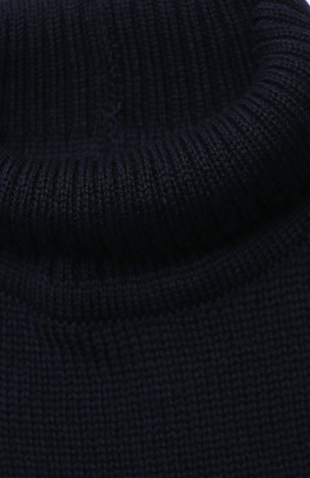 Шерстяной шарф-воротник CATYA темно-синего цвета по цене 11950 руб., арт. 024791/1, фото 3 Шерстяной шарф-воротник CATYA, арт. 024791/1, фото 3