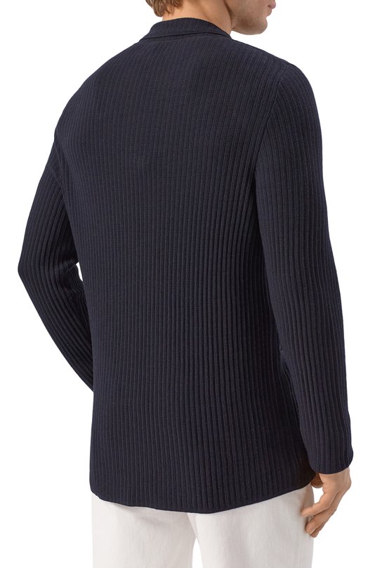 Шерстяной пиджак Brioni UMPM0L/PDK09 Синий  UMPM0L/PDK09 Фото 4