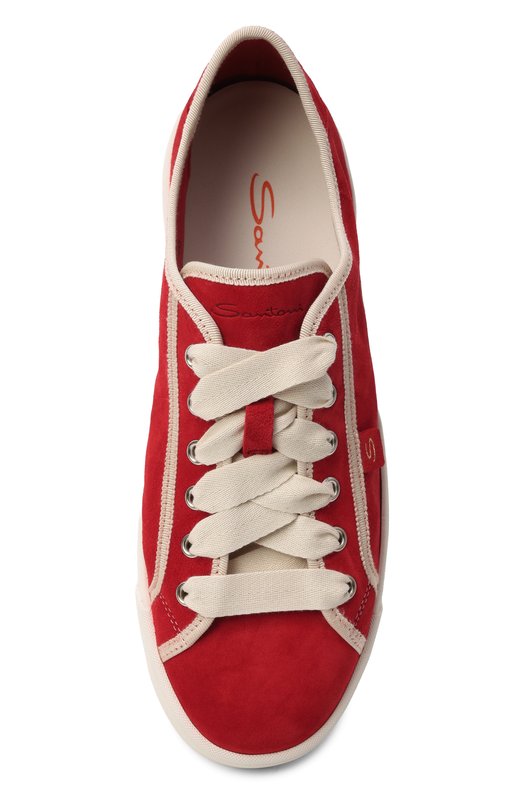 Замшевые кеды Santoni WBGG61468PNNTEYD Красный  WBGG61468PNNTEYD Фото 6