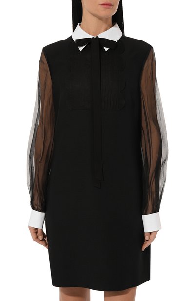 Платье из шерсти и шелка VALENTINO, арт. 5B3VA9N51CF, фото 3