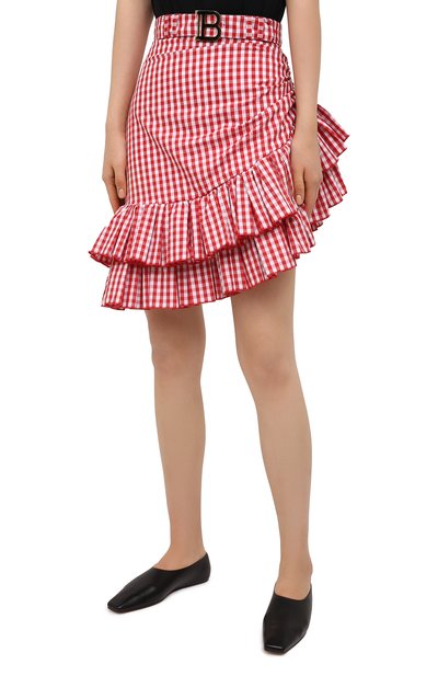 Хлопковая юбка BALMAIN, арт. VF14315/C280, фото 3