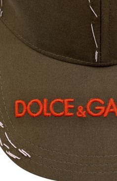 Мужская хлопковая бейсболка DOLCE & GABBANA хаки цвета, арт. GH735Z/FU6VJ | Фото 4 (Материал: Текстиль, Хлопок; Региональные ограничения белый список (Axapta Mercury): Не проставлено, RU; Материал сплава: Проставлено; Нос: Не проставлено)