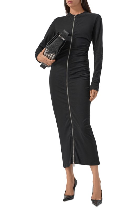 Хлопковое платье MSGM 3941MDA82/257798 Чёрный  3941MDA82/257798 Фото 2