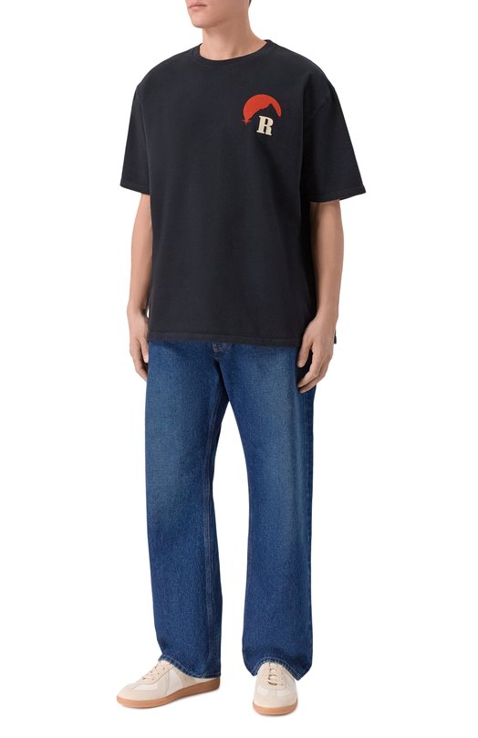 Хлопковая футболка Rhude RHPS26TT18012 Чёрный  RHPS26TT18012 Фото 2