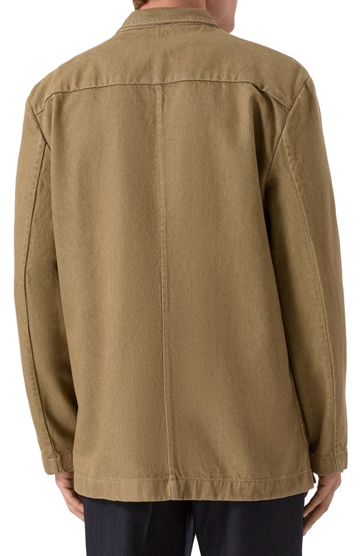 Хлопковый пиджак Dries Van Noten 020730-2385-104 Бежевый  020730-2385-104 Фото 4
