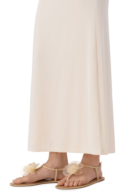 Кожаные сандалии Rose Le Silla 1219F020MTPPNEM Кремовый  1219F020MTPPNEM Фото 2