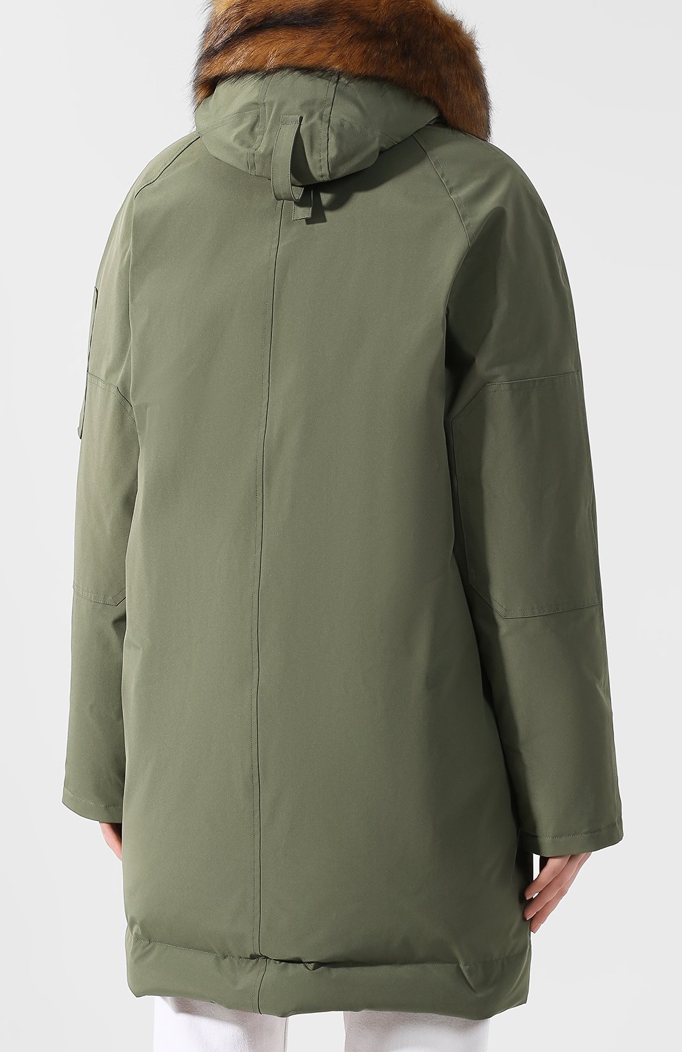 Пуховая парка KENZO хаки цвета по цене 108000 руб., арт. F9620U019551, фото 4 Пуховая парка KENZO, арт. F9620U019551, фото 4