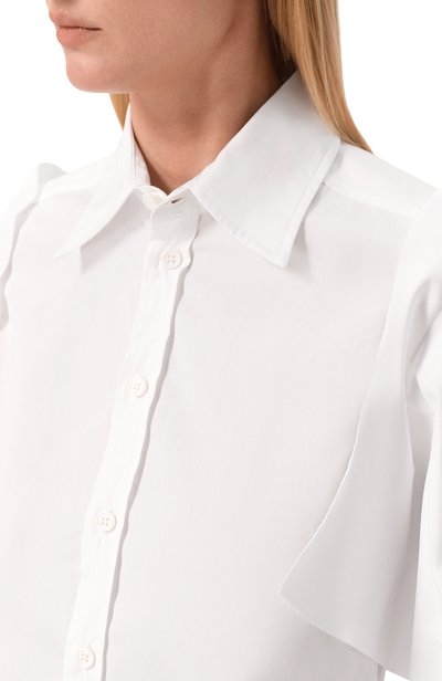 Хлопковая рубашка VETEMENTS белого цвета по цене 109500 руб., арт. WH27SH043W, фото 5 Хлопковая рубашка VETEMENTS, арт. WH27SH043W, фото 5