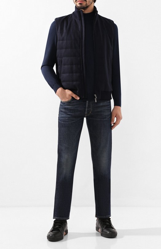 Кашемировый жилет Kiton UW0629MV03S04 Синий  UW0629MV03S04 Фото 2