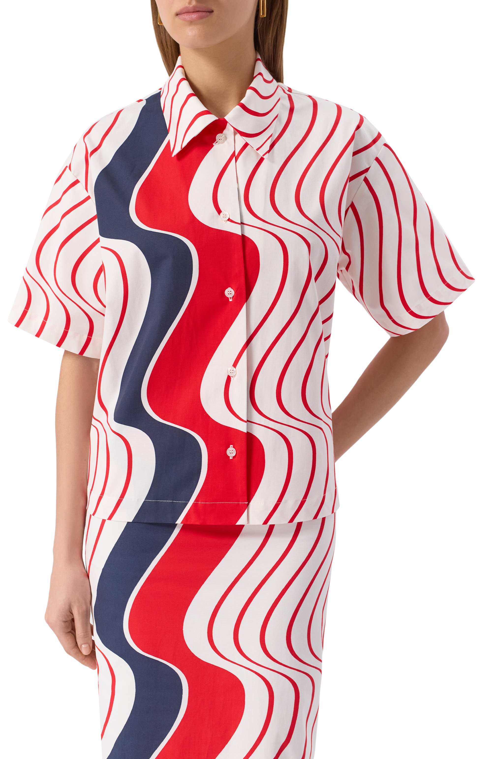 Хлопковая рубашка MSGM, арт. 3842MDE12/257365, фото 3