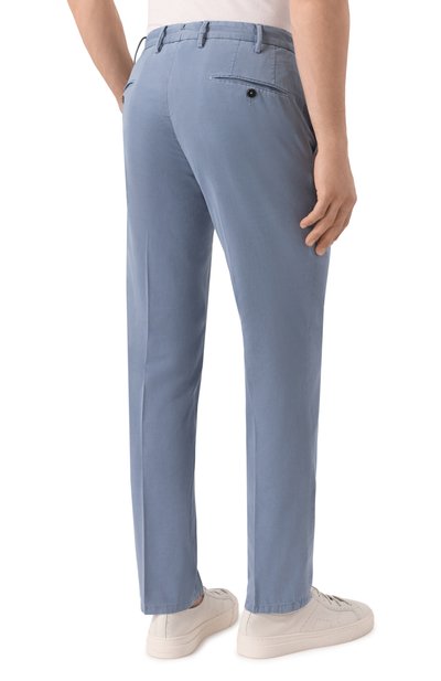 Брюки из хлопка и шелка L.B.M. 1911 голубого цвета по цене 41400 руб., арт. 8480/55022, фото 4 Брюки из хлопка и шелка L.B.M. 1911, арт. 8480/55022, фото 4