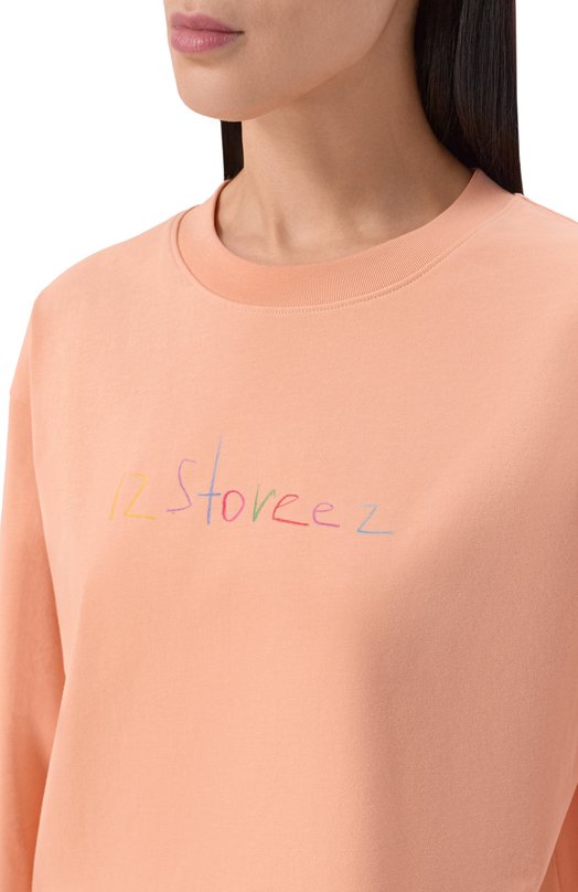 Хлопковый свитшот 12 STOREEZ 137779 Оранжевый  137779 Фото 5