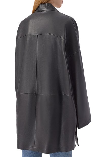 Кожаная куртка 12 STOREEZ черного цвета по цене 120000 руб., арт. 124049, фото 4 Кожаная куртка 12 STOREEZ, арт. 124049, фото 4