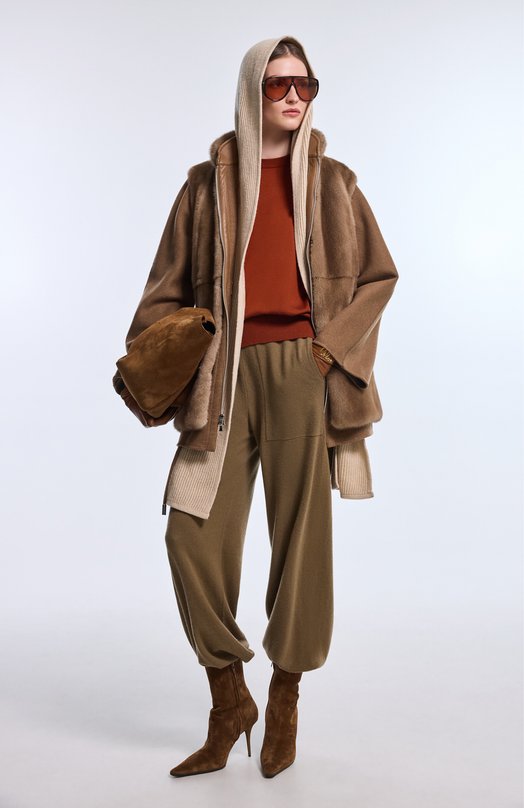 Брюки из беби-кашемира Uma Wang x 1436 Uma Wang V2256M002 Бежевый  V2256M002 Фото 6