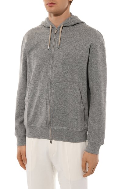 Толстовка из кашемира и хлопка BRUNELLO CUCINELLI, арт. MM8329069G, фото 3