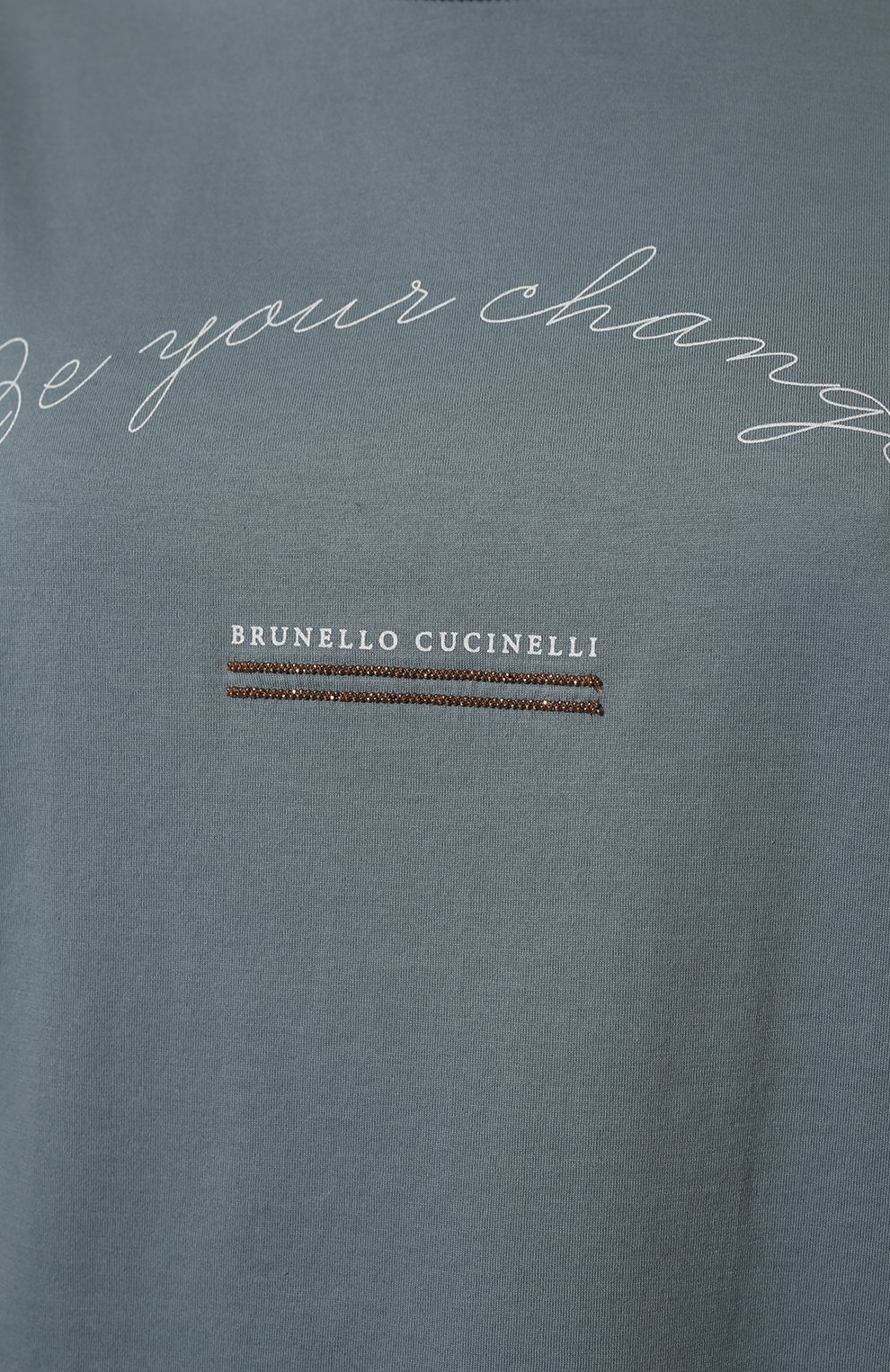 Хлопковая футболка BRUNELLO CUCINELLI, арт. MPA45BE800, фото 5